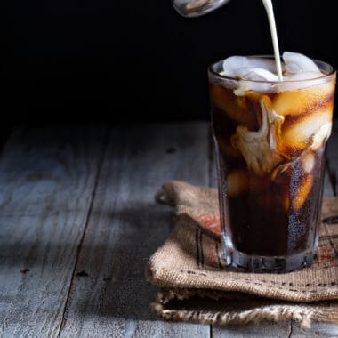 cold brew coffee with milk